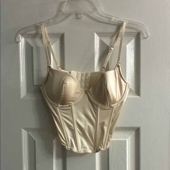 H&M Other - H&M Cream Satin Corset Bra